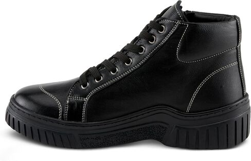 Spring Step Women's LOEVA High-Top Sneakers with Stylish Zipper, Premium Leather, and Faux Fur Lining in Saudi Arabia