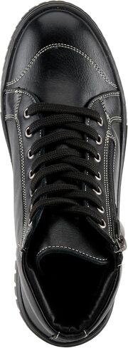 Spring Step Women's LOEVA High-Top Sneakers with Stylish Zipper, Premium Leather, and Faux Fur Lining in Saudi Arabia