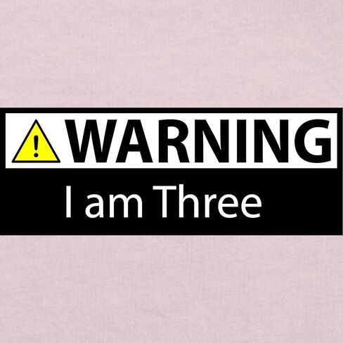 تحذير Cafepress أنا ثلاثة طفل صغير Thirt Toddler Toddler Tee ، قطن 100 ٪ in Saudi Arabia