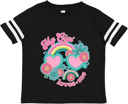 inktastic my gigi يحبني الفتيات قوس قزح حفيدة Toddler T-shirt in Saudi Arabia