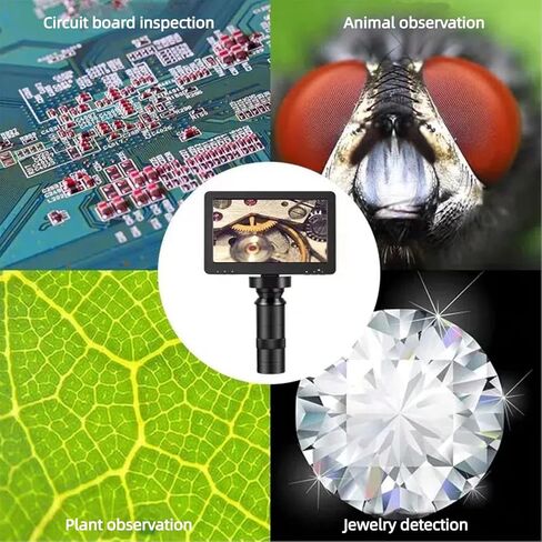 1200 × 7 بوصة من المجهر الرقمي LCD ، المجهر الرقمي الإلكتروني مع شاشة للقياس ، 2 مصابيح جانبية ، التحكم عن بُعد عن طريق الأسلاك ، دعم بطاقة TF ، متوافق مع Windows و Mac OS. in Kuwait