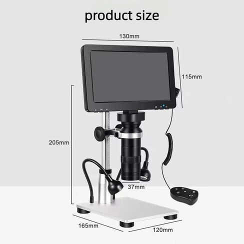 1200 × 7 بوصة من المجهر الرقمي LCD ، المجهر الرقمي الإلكتروني مع شاشة للقياس ، 2 مصابيح جانبية ، التحكم عن بُعد عن طريق الأسلاك ، دعم بطاقة TF ، متوافق مع Windows و Mac OS. in Kuwait