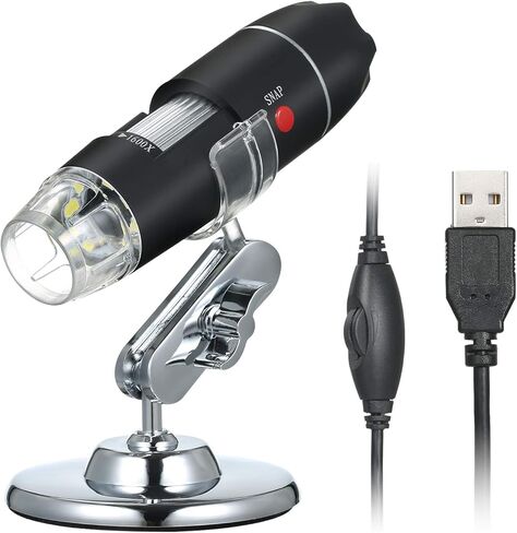 USB Digital Microscope 1600x Camera 8 LEDs مع Mashifier التفتيش المحمولة المحمولة in Kuwait