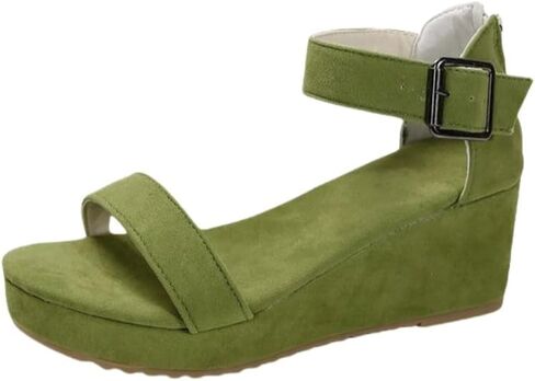 Women's large-size platform comfortable casual thick-soled sandals. Fashionable snap-on design. Lightweight and breathable. Suitable for outdoor and daily wear. in Kuwait