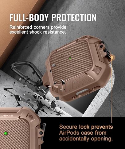 MOBOSI for AirPods Pro 3 Case, Compatible with AirPods Pro 3rd Generation Case Cover [Compatible with MagSafe] with Lock&Keychain&Cleaner Kit, Full Body Shockproof Protective Hard Shell (2025), Black in Saudi Arabia