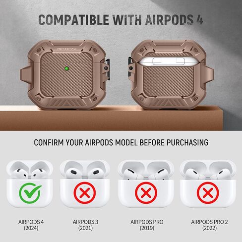 MOBOSI for AirPods Pro 3 Case, Compatible with AirPods Pro 3rd Generation Case Cover [Compatible with MagSafe] with Lock&Keychain&Cleaner Kit, Full Body Shockproof Protective Hard Shell (2025), Black in Saudi Arabia
