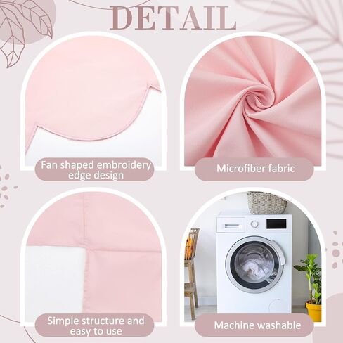 Pink Scalloped Crib Skirt 28"x 52" with 14" Drop Pleated Dust Ruffle with Split Corners for Baby Boys Girls Soft 4-Sided Crib Bed Skirt Nursery Standard Toddler Bedding in Saudi Arabia