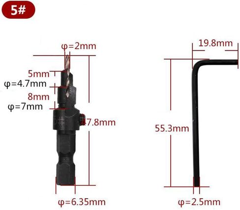 Mobestech 10pcs cumberink bit bit مع Allen Key من أجل الصلب عالي السرعة للتجميل للبلاستيك النجارة وحفر المعادن in Saudi Arabia
