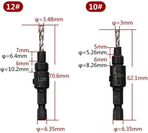 Mobestech 10pcs cumberink bit bit مع Allen Key من أجل الصلب عالي السرعة للتجميل للبلاستيك النجارة وحفر المعادن in Saudi Arabia