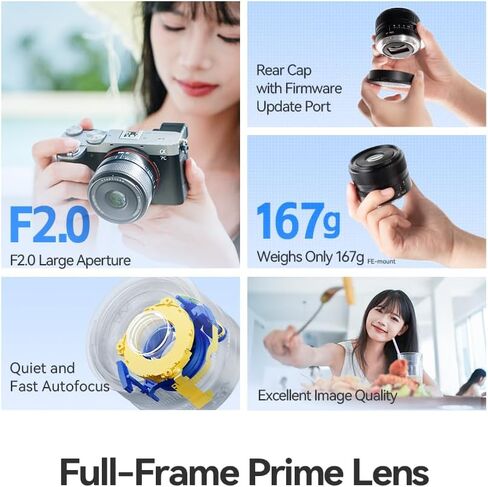 TTArtisan 40mm F2 Full Frame AF Auto Focus Lens-for Sony E FE Mount Mirrorless Cameras,Like A7C,A7CII,A7CR,A7RIV,A7MIII,A6600,etc. in Saudi Arabia