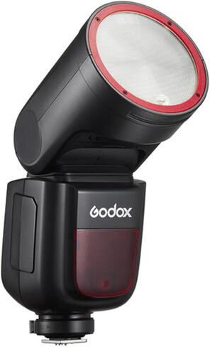 Godox V1 V1-F V1F Flash for Fuji Fujifilm Cameras, 1/8000 HSS TTL Flash Speedlite, 480 Full Power Flashes, 1.5s Recycle Time, 76Ws 2600mAh Li-ion Battery Round Head Flash (Godox V1-F USA Version) in Saudi Arabia
