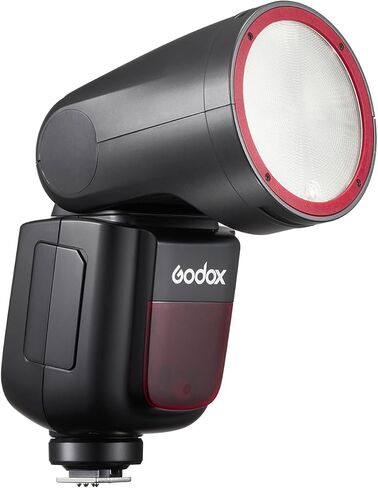 Godox V1 V1-F V1F Flash for Fuji Fujifilm Cameras, 1/8000 HSS TTL Flash Speedlite, 480 Full Power Flashes, 1.5s Recycle Time, 76Ws 2600mAh Li-ion Battery Round Head Flash (Godox V1-F USA Version) in Saudi Arabia
