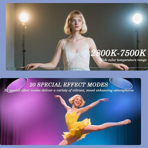 60W Portable RGB LED Video Light, Handheld Fill Light with 20 Scenes, 27000Lux, 2800-7500K, CRI97+, Dimmable COB Continuous Lighting, Built-in Battery & PD Fast Charge for Video Recording, Streaming in Saudi Arabia