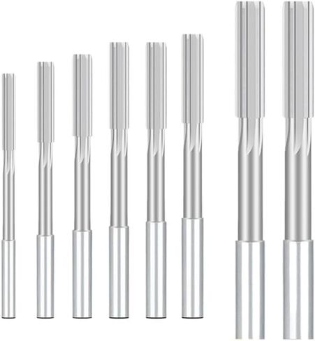 CMCP HSS Machine Reamer H8 1.0-12mm Chucking Reamer Sraight Flute Reamer Common Round Round Shank Milling Tool (H8 3.0mm) in Saudi Arabia