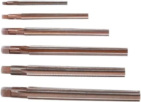 6 دقة عالية الدقة 3 4 5 6 8 10 12mm HSS 1:50 Taper Hand Reamer Milling Cutter Straight Flute Pack من 7 in Saudi Arabia