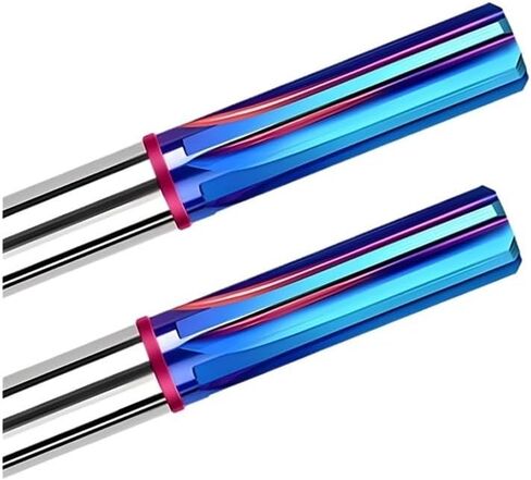 2.0mm-12mm HRC55 Tungsten Steel Carbide Blue Nano Coating Straight Groove Reamers Fit for CNC Machining Reamer Tools(4.5x25x50L) in Saudi Arabia