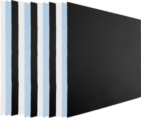 12 Pieces Extra Large Microfiber Cleaning Cloths 12 x 12 inch Oversized Lens Cleaning Cloths for Cleaning All Electronic Device Screens Eyeglasses Delicate Surfaces (Black, White, Gray, Royal Blue) in Kuwait