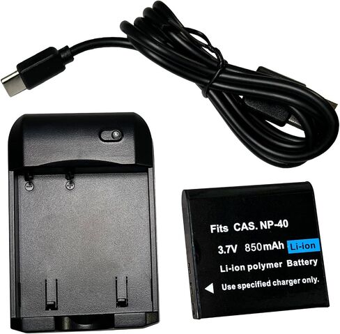 كاس. شاحن بطارية NP-40 ، شاحن بطارية الكاميرا الرقمية مع قطعة واحدة NP-40 3.7V 850MAH in Saudi Arabia