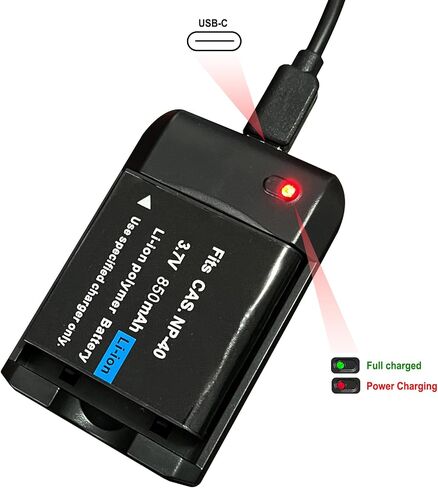 كاس. شاحن بطارية NP-40 ، شاحن بطارية الكاميرا الرقمية مع قطعة واحدة NP-40 3.7V 850MAH in Saudi Arabia