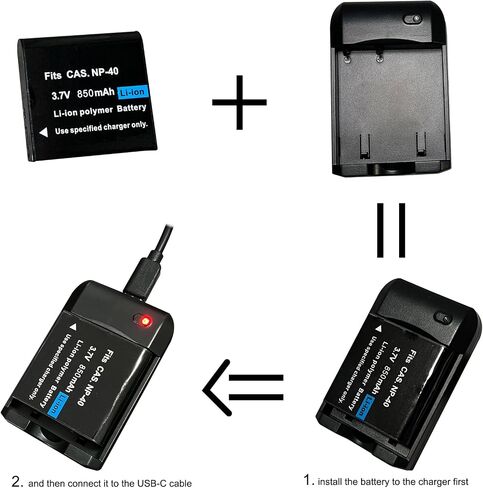 كاس. شاحن بطارية NP-40 ، شاحن بطارية الكاميرا الرقمية مع قطعة واحدة NP-40 3.7V 850MAH in Saudi Arabia