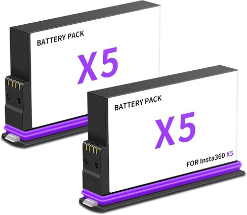 بطارية 260 X5 متوافقة مع Insta360 x5 ، لبطاريات ترقية الكاميرا insta360 x5 سعة 3.89V 2800mAh/10.89Wh (البطاريات*2) in Kuwait