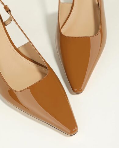 WAYDERNS Closed Toe Wedge Heels for Women Sling Back Wedge Heels Square Toe Women's Wedge Pumps Slingback Heel Dress Shoes for Office Evening Prom Wedding 2 Inch in Saudi Arabia