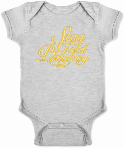 Pop Threads Stay Gold Ponyboy Infant Baby Boy Girl Bodysuit in Saudi Arabia