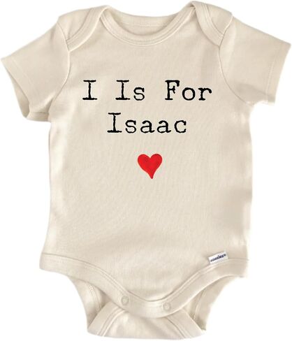 I Is For Isaac - Baby Boy Girl Clothes Bodysuit Funny Cute in Saudi Arabia