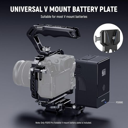 Neewer Mini V Mount Battery مع D TAP/USB C/USB A/BP/Dual DC/شاشة OLED ، 3450mAh 50WH 14.54V V LOCK PRATTERN in Kuwait