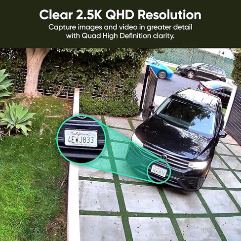 Wyzecam V4 مع كابل تمديد 20 قدمًا ، 2.5k QHD IP65 كاميرا أمان داخلية/خارجية في الهواء in Kuwait