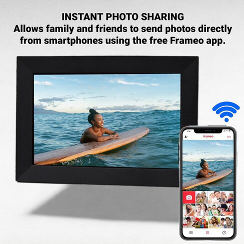 ONN 10 "Wi-Fi الصورة الرقمية إطار إرسال الصور ومقاطع الفيديو على الفور عبر تطبيق Frameo Freamo 100096733 in Saudi Arabia