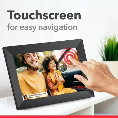 ONN 10 "Wi-Fi الصورة الرقمية إطار إرسال الصور ومقاطع الفيديو على الفور عبر تطبيق Frameo Freamo 100096733 in Saudi Arabia