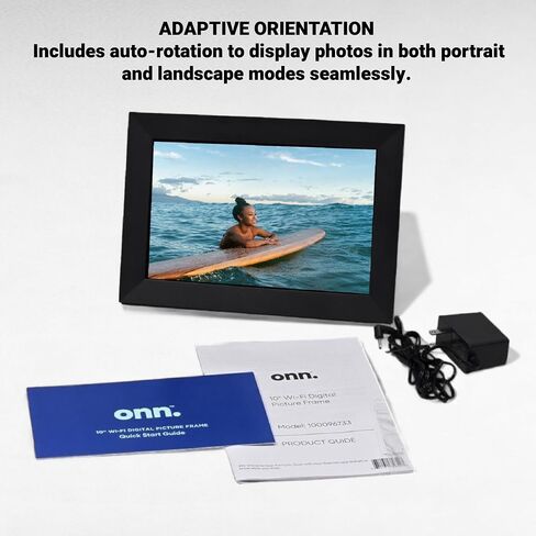 ONN 10 "Wi-Fi الصورة الرقمية إطار إرسال الصور ومقاطع الفيديو على الفور عبر تطبيق Frameo Freamo 100096733 in Saudi Arabia