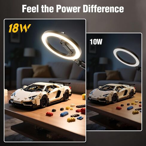 ترقية 18W حلقة TRUPOD TRUPOD iPhone للمكتب ، Ultra Bright 1800lumens الكاميرا العلوية ضوء الدائرة الدائرة مع التحكم عن بُعد وهاتف لتسجيل الفيديو ، التصوير الفوتوغرافي ، البث ، Tiktok ، YouTube in Kuwait
