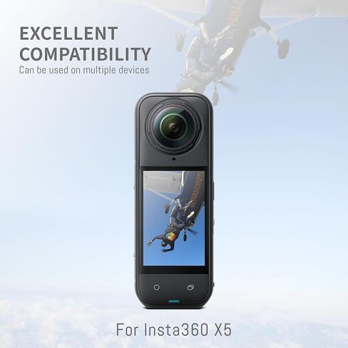 بطارية 260 x5 × 5 متوافقة مع Insta360 x5 ، لكاميرا Insta360 x5 مع محور شاحن بطارية سريع مزدوج وبطاريات ترقية كابل الشحن 3.89V 2800mAh (محور شاحن البطارية مع بطاريتين) in Kuwait