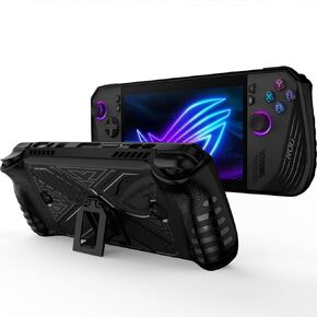 NINKI Silicone Case Compatible ROG Ally Game Console Protector,Flexible Shockproof Anti-Scratch Drop-Proof Non-Slip Full Protective Case for ASUS ROG Ally Gaming Handheld Cover Case Accessories,Black in Saudi Arabia