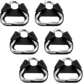 JIEYAO 6Pcs Stainless Steel Triangle Split Rings, Camera Strap Hook Lug Ring with Plastic Cap Compatible Camera Strap Adapter Hook Lug Ring for Cameras Shoulder Strap Lanyard Belt in Kuwait