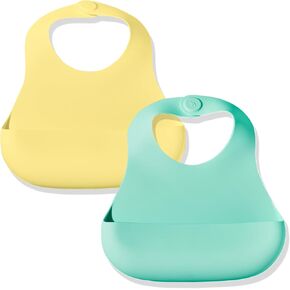 Magnetic Silicone Bibs 2-Pack Waterproof, Dishwasher Safe, BPA Free Food-Grade, Baby Bib in Saudi Arabia