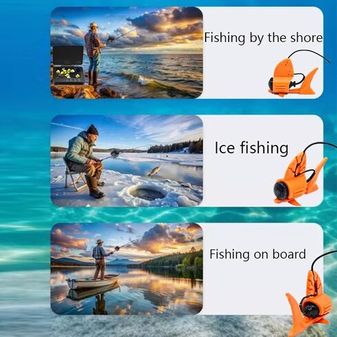 Sanpyl Underwater Fishing Camera, 1080P HD Fish Finder with 195° Wide Angle View and 4.3in Screen, for Ice Lake Boat Kayak Fishing, 30m Cable in Saudi Arabia