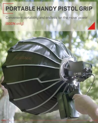 IFOOTAGE LED Video Light SL1 60DN & V-Mount Battery Grip, Handheld Portable Video Lighting (Battery Not Included), CRI 98/TLCI 99/12200 LM, 70W LED Continuous Video Light in Saudi Arabia