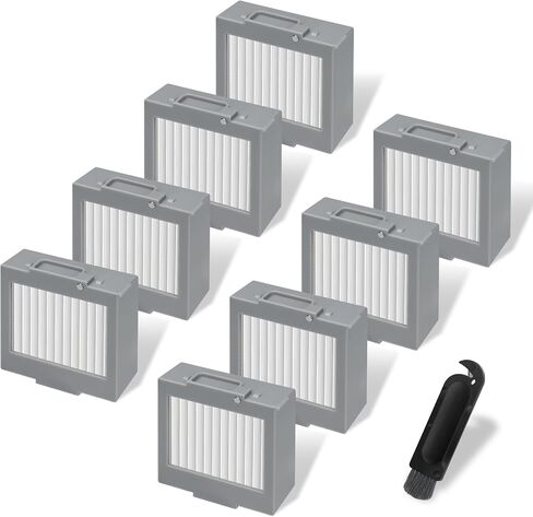 8-Pack Hepa Filter Replacement for iRobot Roomba Max 705 Vac/Plus 504 Vac Robot Vacuum Cleaner Parts Vacuum Filter, High Efficiency Filters + 1 Cleaning Brush in Saudi Arabia
