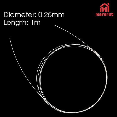 Diamond Wire Saw, 0.25mm x 1 Meters, Cutting Wire Superfine Blade Tool Suitable for Metal Ceramics Diamond Metal Jade Ceramic Tiles Stone Materials with Minimal Loss, Circular Ultra Fine Thickness in Saudi Arabia