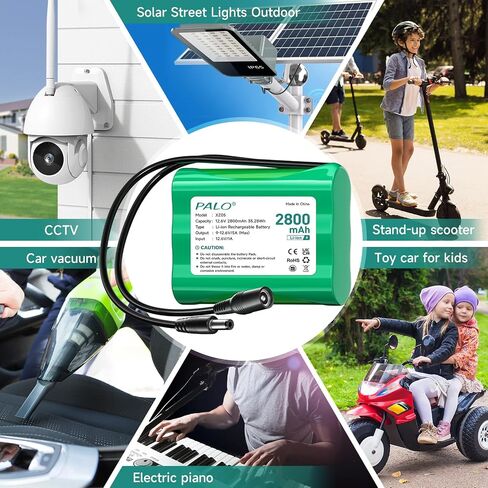 12 فولت 2800mAh حزمة بطارية ليثيوم أيون مع شاحن ومحول متوافق مع أجهزة 12 فولت ، لوحة الطاقة الشمسية ، سيارة RC ، مشغلات MP3 ، مشروع DIY ، الراديو ، ضوء الصيد ، شريط LED LED ، كاميرا CCTV ، قارب ، روبوت in Saudi Arabia