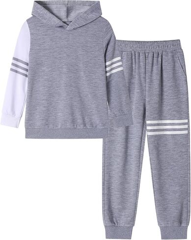 ملابس صبي طويلة الأكمام ذات الأكمام المخططة للبلوزات العليا والسراويل الخريف الخريف الأطفال الأولاد 2 قطع الجماعات مجموعات 3-8 سنوات in Kuwait