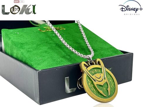 LOKI HELMET NECKLACE, Ladies Officially Licensed Marvel Disney+ Women LOKI Helmet SYMBOL Pendant Necklace in Saudi Arabia