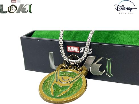 LOKI HELMET NECKLACE, Ladies Officially Licensed Marvel Disney+ Women LOKI Helmet SYMBOL Pendant Necklace in Saudi Arabia