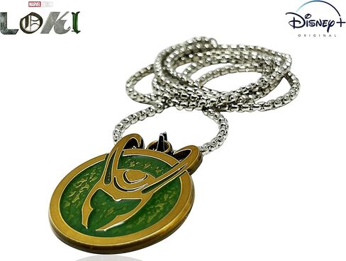 LOKI HELMET NECKLACE, Ladies Officially Licensed Marvel Disney+ Women LOKI Helmet SYMBOL Pendant Necklace in Saudi Arabia