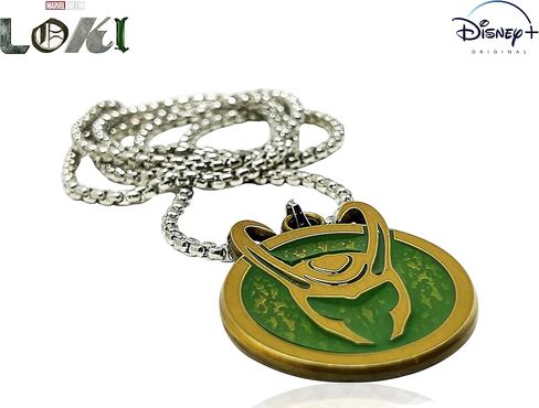 LOKI HELMET NECKLACE, Ladies Officially Licensed Marvel Disney+ Women LOKI Helmet SYMBOL Pendant Necklace in Saudi Arabia