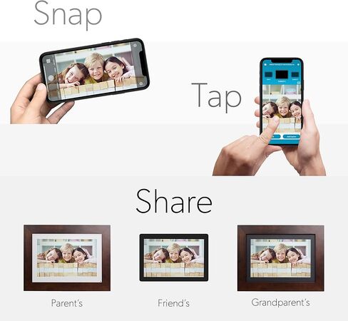 ببساطة Smart Home 10 "Wifi Digital Photo Frame | أرسل صورة أو فيديو من الهاتف إلى إطار الصورة الرقمية مع تطبيق PhotoShare Frame مجانًا in Kuwait