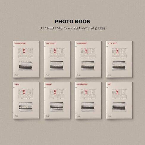 Stray Kids - Mini Album Maxident Case Ver. / فيليكس فير. حالة الورق + photobook r + كلمات الورق + photocard + وحدة ملصق ميني ميني + 2 شارات زر دبوس in Saudi Arabia